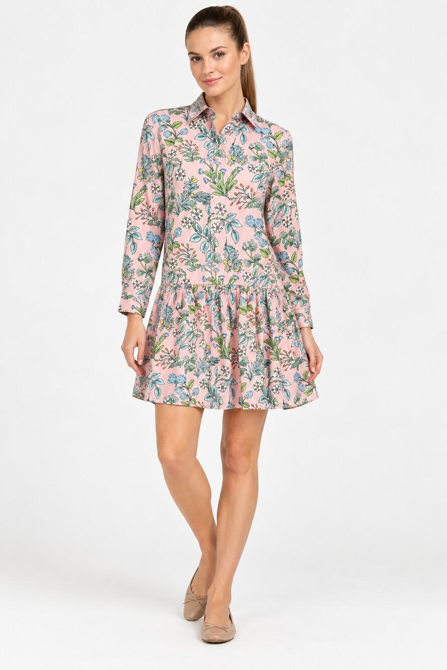 Smith Quinn Pink Floral Mini Dress New Small - Picture 1 of 10